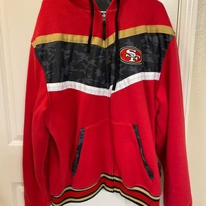 Reversible Mens San Francisco 49ers hooded jacket